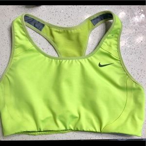 neon yellow high impact sports bra
